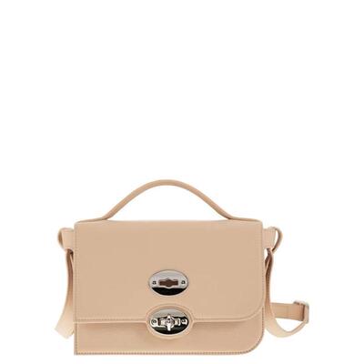 Zanellato女士单肩包可拆卸肩带翻盖设计内置隔层便携收纳米色