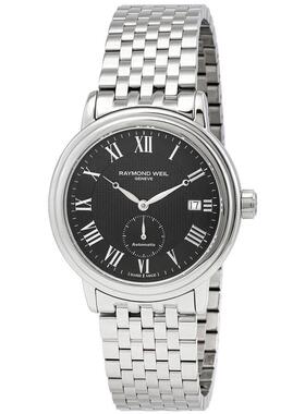 代购Raymond weil雷蒙威男士腕表日期自动夜光计时钢带黑盘金属