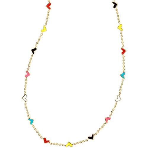 代购Kendra Scott女士项链时尚精致百搭点缀金色链条彩色心形