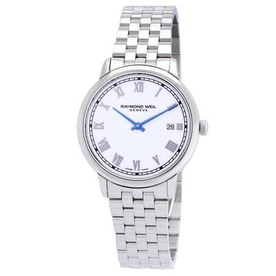代购Raymond weil雷蒙威男士腕表日期防水夜光计时钢带金属银色