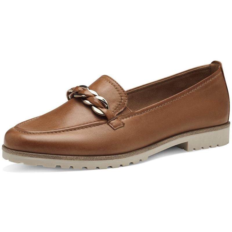 代购Tamaris女士乐福鞋舒适轻便软底透气棕色金属链装饰方头平跟,女鞋,乐福鞋（豆豆鞋）,淘宝优惠券,粉丝福利购,淘宝优惠卷