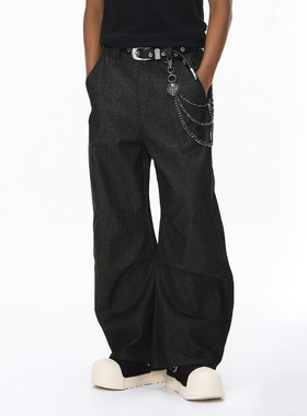 原牛牛仔裤25秋季新品美式街头Cleanfit纯色弯刀休闲裤