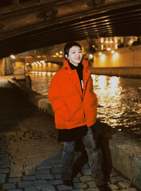 小猫儿美国代购直邮Zadig Voltaire红色羽绒服保暖外套郭采洁同款