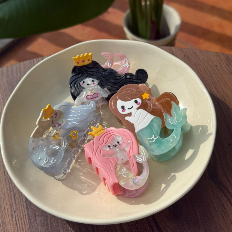 新款醋酸童话美人鱼抓夹