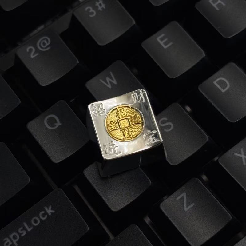 国潮招财进宝财运亨通键盘帽子复古时尚中国风键帽键盘装饰物件款,饰品/流行首饰/时尚饰品新,摆件,淘宝优惠券,粉丝福利购,淘宝优惠卷