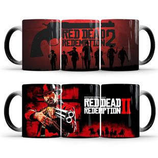 red dead redemption荒野大镖客 变色马克杯陶瓷热水感温咖啡杯子