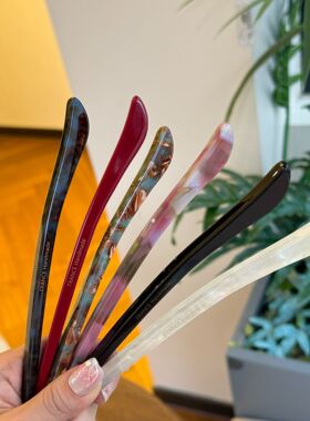 创意小众新款浮云簪加厚金标发簪简约发饰甜美少女实用簪子盘发器