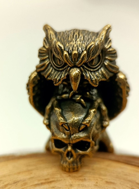 猫头鹰骷髅猎骷者刀坠EDC伞绳坠