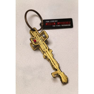 创意碟中蝶8十字钥匙金属挂件钥匙扣配饰汤姆克鲁斯电影周边复古