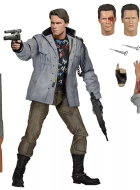 现货正版 国行 NECA  终结者 T800 战损版 阿诺 正版镭射金标