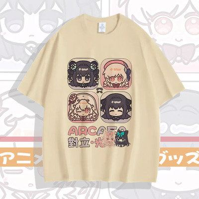 音游韵律源点Arcaea周边光对立衣服动漫二次元纯棉短袖T恤cos服男
