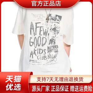 亦郎男装轻奢品质美式复古 ClubNight 做旧印花短袖T恤夏季男T恤