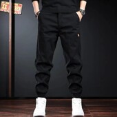 g潮牌痞帅工装 裤 子男秋冬新款 同慧轻奢男装 宽松大尺码 束脚运动休