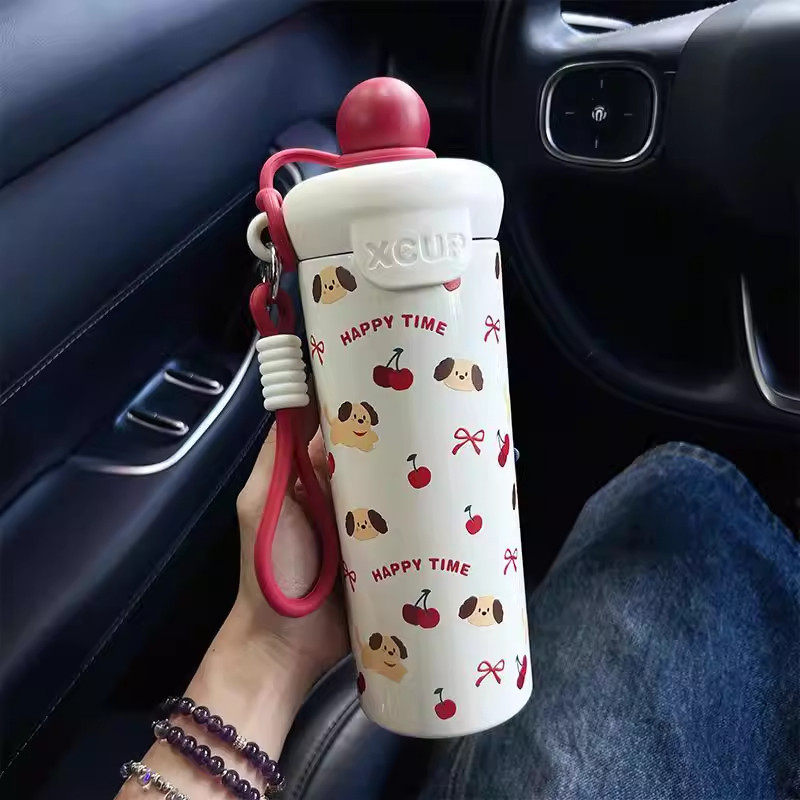 新款316不锈钢保温杯女生高颜值大容量水杯咖啡杯吸管学生杯子