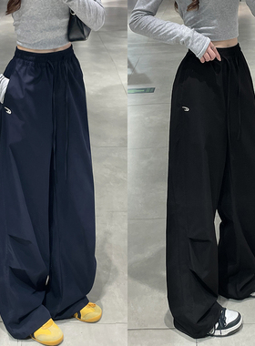 女童裤子冬2025新款儿童加绒工装裤初中生大童女装秋装休闲阔腿裤