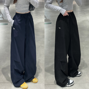 女童裤子冬2025新款儿童加绒工装裤初中生大童女装秋装休闲阔腿裤