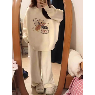 女童秋冬款2025新款加厚毛衣大童初中生洋气针织衫宽松儿童毛线衣