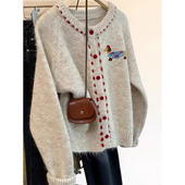 女童秋冬洋气毛衣2025新款 上衣 加厚女孩儿童针织打底衫 装 大童冬季