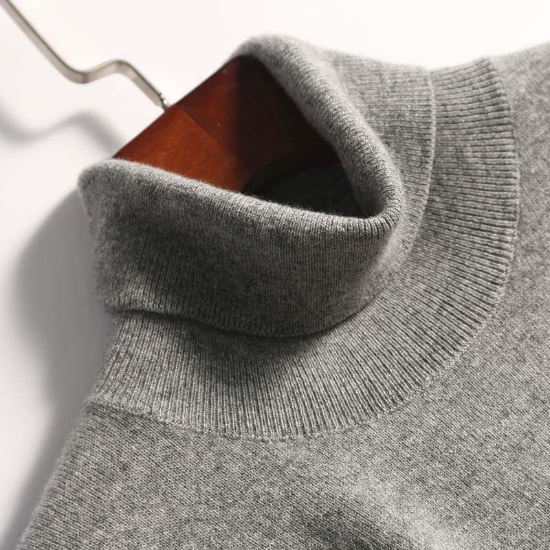 Cashmere Turtleneck Sweater Men Autumn Winter Turtle Neck Lo