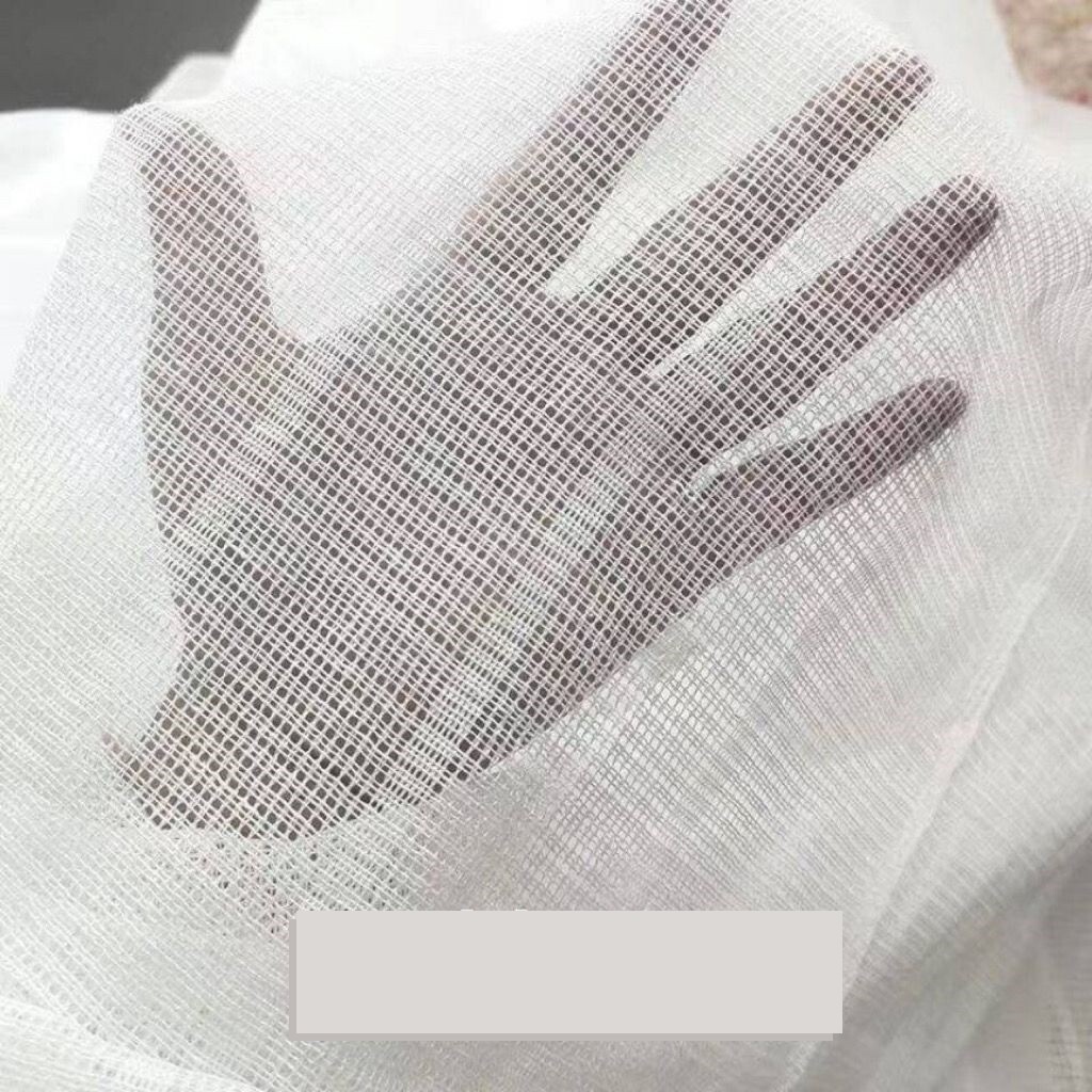 荷花蚊帐双线老式纯棉纱