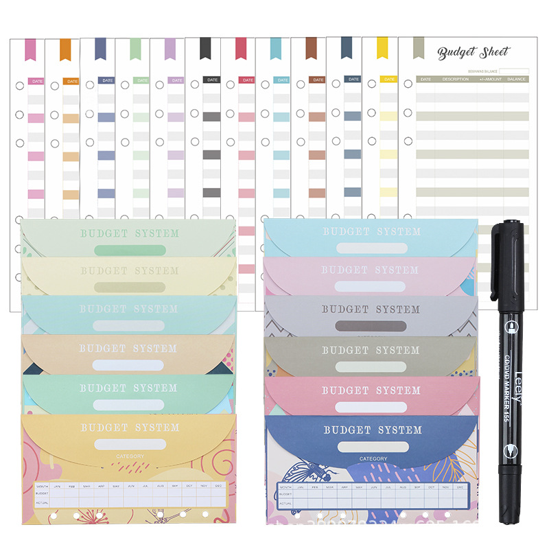 A6 budget binder system money saving envelopes budget sheets