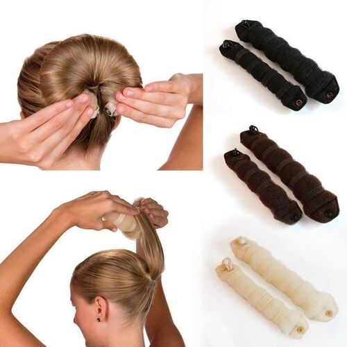 2015 2pcs hair styling former magic sponge bun maker donut r