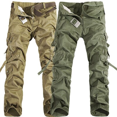 欧美2019休闲裤Men's Cargo Pants Multi Pockets Military Army
