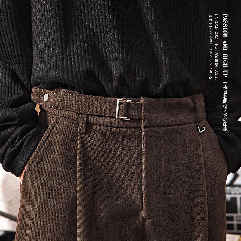 2025春季垂感直筒西裤男日系复古西装裤男士宽松百搭阔腿休闲长裤