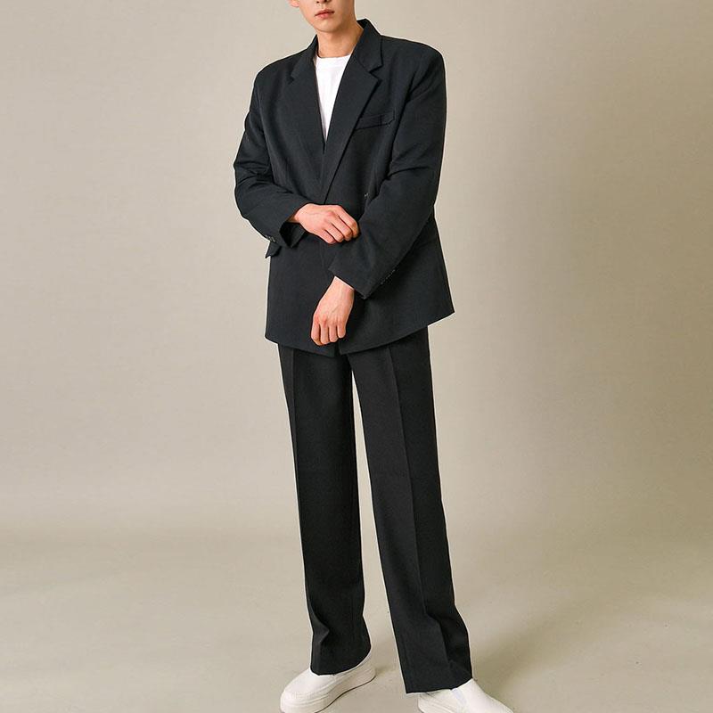 南七/春秋西装外套男套装 休闲婚礼男装便西宽松小西服高级感