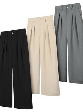 ONEER TR 基础立体双褶位A字型宽松垂感休闲通勤四季西裤休闲裤男