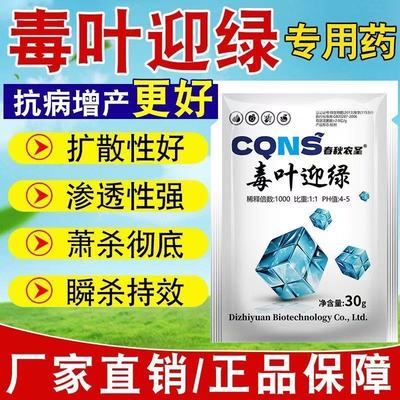 毒叶迎绿病毒病专用辣椒黄瓜西红柿番茄蔬菜花叶小叶卷叶黄叶
