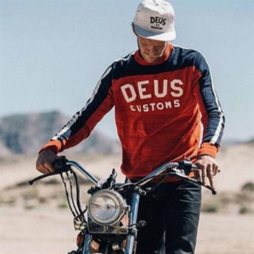 新款复古DEUS长袖摩托车速干衣机车服防晒T恤越野赛车摩旅骑行服