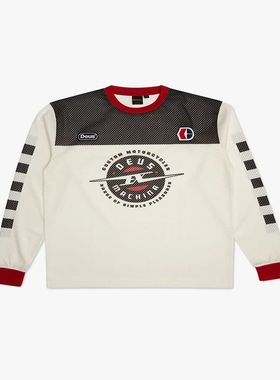 DEUS夏季复古越野骑行服山地摩托车透气网眼T恤速干衣骑士机车服