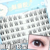 泰式 狐系假睫毛女自然仿真分段式 单簇睫毛浓密眼尾拉长魅丽悦F117