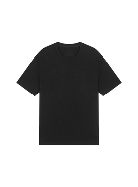 VB黑白蝴蝶短袖圆领宽松休闲简约纯色T恤夏季纯棉百搭经典情侣