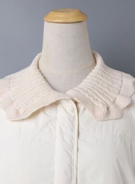 假领子秋冬防脏神器配件领子羽绒服领子针织假领护颈时尚减龄女