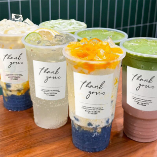 加厚1000ml火炬杯超大容量一次性咖啡杯高透pet冷饮杯奶茶杯带盖