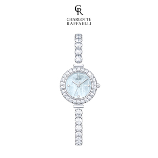 CR夏洛特 四叶草女士手表石英表轻奢小众满钻腕表送女友礼物520