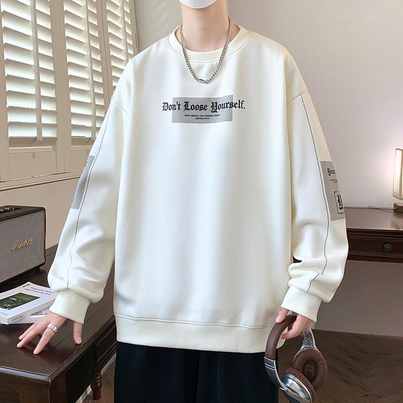 春秋季卫衣男孩初高中学生青少年帅气长袖T恤大童男装打底衫上衣