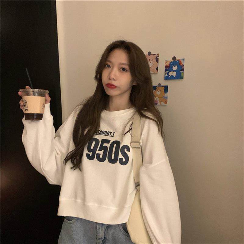 宽松慵懒风印花卫衣女潮ins秋季2025年新款炸街盐系短款上衣外套
