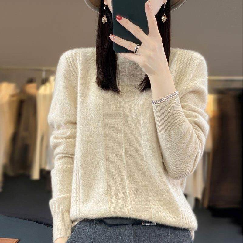 半高领打底衫女秋冬季2025新内搭针织女士毛衣慵懒风加厚上衣