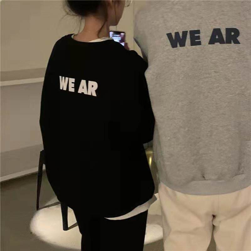 秋冬新款加绒字母卫衣女设计感小众美式oversize无帽情侣外套男女