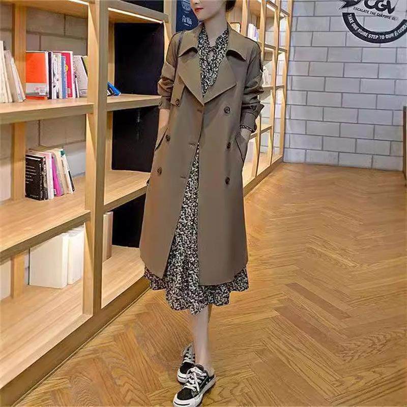 风衣女中长款2025年新款流行秋季高级感气质显瘦过膝大衣外套大码