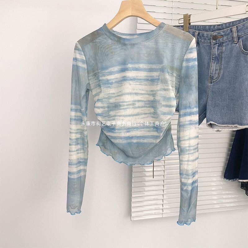 防嗮修身边防晒短款上衣女薄款夏季防晒罩衫长袖t恤女