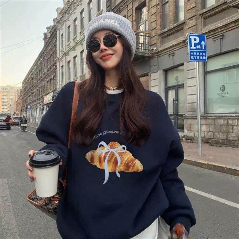 美式宽松版圆领卫衣女2025秋冬新款加厚加绒重磅上衣oversize外套,女装/女士精品,卫衣/绒衫,淘宝优惠券,粉丝福利购,淘宝优惠卷