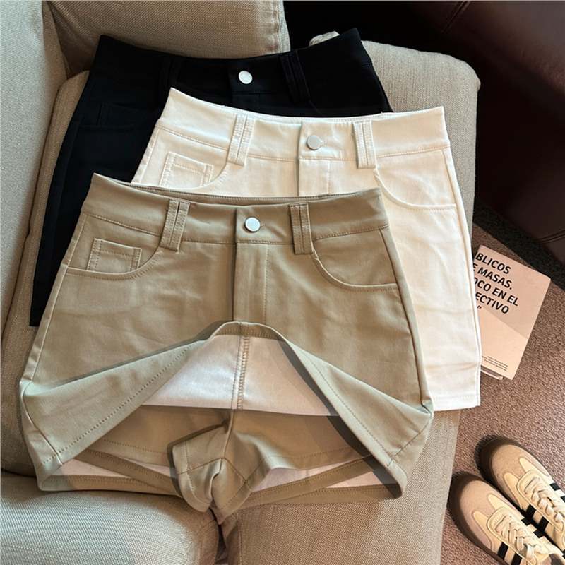 卡其色半身西装裙女夏季复古辣妹紧身包臀a字短裙防走光一步裙裤
