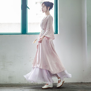 闭店清仓原创自制汉元素日常改良长上衣交领多穿开衫遮阳衫连衣裙