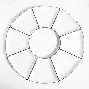 陶瓷扇形盘子餐具套装全套家庭装组合清仓套餐餐盘子家用商用圆形