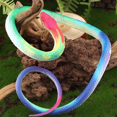 夏季流行软胶花纹蟒蛇 眼镜王蛇 蝮蛇 赤练蛇各种高仿真假蛇模型