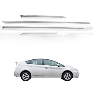 适用于12-19丰田普锐斯prius C门边条不锈钢改装AQUA车身饰条装饰